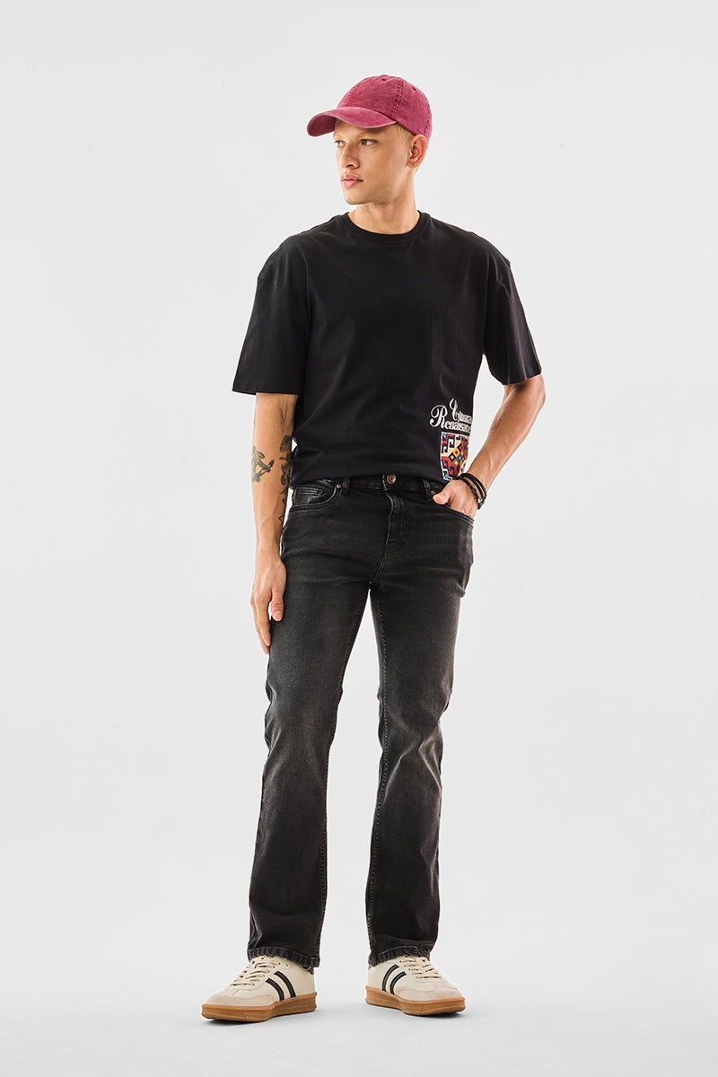 SNITCH Straight Fit Stretch Washed Jeans - Image 2